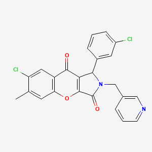 7-Chloro-1-(3-chlorophenyl)-6-methyl-2-(pyridin-3-ylmethyl)-1,2-dihydrochromeno[2,3-c]pyrrole-3,9-dione