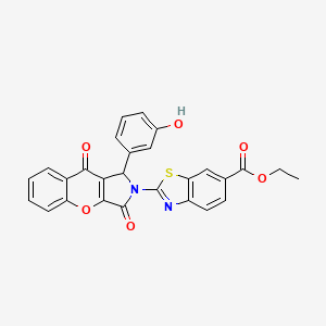 ethyl 2-[1-(3-hydroxyphenyl)-3,9-dioxo-3,9-dihydrochromeno[2,3-c]pyrrol-2(1H)-yl]-1,3-benzothiazole-6-carboxylate