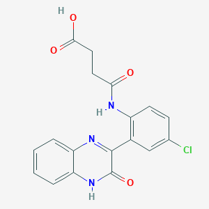 4-((4-Chloro-2-(3-oxo-3,4-dihydroquinoxalin-2-yl)phenyl)amino)-4-oxobutanoic acid