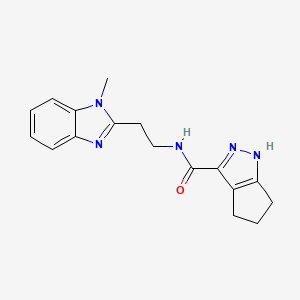 N-[2-(1-methyl-1H-benzimidazol-2-yl)ethyl]-2,4,5,6-tetrahydrocyclopenta[c]pyrazole-3-carboxamide