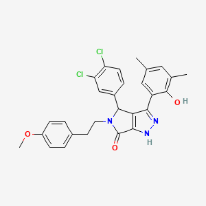 4-(3,4-dichlorophenyl)-3-(2-hydroxy-3,5-dimethylphenyl)-5-[2-(4-methoxyphenyl)ethyl]-4,5-dihydropyrrolo[3,4-c]pyrazol-6(2H)-one