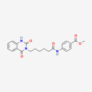 methyl 4-{[6-(2,4-dioxo-1,4-dihydroquinazolin-3(2H)-yl)hexanoyl]amino}benzoate