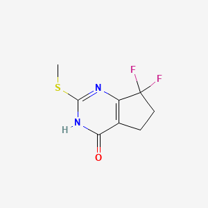 7,7-Difluoro-2-(methylthio)-6,7-dihydro-3H-cyclopenta[d]pyrimidin-4(5H)-one