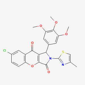 7-Chloro-2-(4-methyl-1,3-thiazol-2-yl)-1-(3,4,5-trimethoxyphenyl)-1,2-dihydrochromeno[2,3-c]pyrrole-3,9-dione