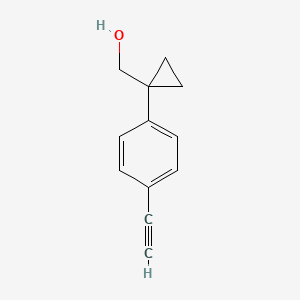 molecular formula C12H12O B1409112 [1-(4-Ethynylphenyl)cyclopropyl]methanol CAS No. 1678527-86-0