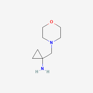 molecular formula C8H16N2O B14091138 1-(Morpholinomethyl)cyclopropan-1-amine 