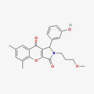 1-(3-Hydroxyphenyl)-2-(3-methoxypropyl)-5,7-dimethyl-1,2-dihydrochromeno[2,3-c]pyrrole-3,9-dione