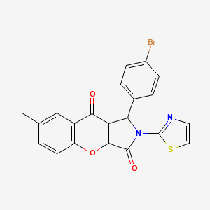 1-(4-Bromophenyl)-7-methyl-2-(1,3-thiazol-2-yl)-1,2-dihydrochromeno[2,3-c]pyrrole-3,9-dione