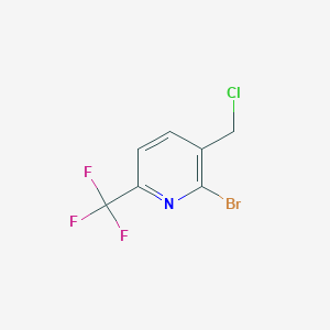 molecular formula C7H4BrClF3N B1409125 2-Bromo-3-chloromethyl-6-(trifluoromethyl)pyridine CAS No. 1227584-26-0