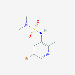molecular formula C8H12BrN3O2S B1409128 N'-(5-溴-2-甲基吡啶-3-基)-N,N-二甲基硫酰胺 CAS No. 1801905-64-5