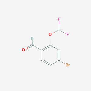 molecular formula C8H5BrF2O2 B1409130 4-Bromo-2-(difluoromethoxy)benzaldehyde CAS No. 1848208-18-3