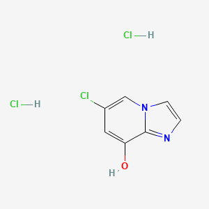 molecular formula C7H7Cl3N2O B1409134 6-Chloroimidazo[1,2-a]pyridin-8-ol dihydrochloride CAS No. 1616876-97-1