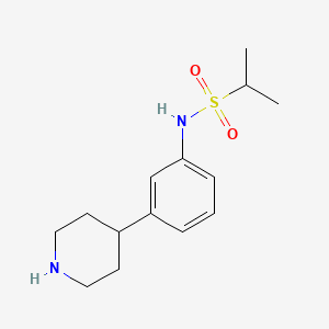 molecular formula C14H22N2O2S B1409140 N-(3-(Piperidin-4-yl)phenyl)propane-2-sulfonamide CAS No. 1799602-69-9