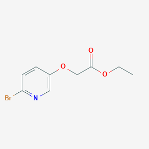 molecular formula C9H10BrNO3 B1409145 (6-溴吡啶-3-氧基)-乙酸乙酯 CAS No. 1835219-93-6