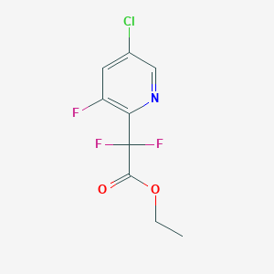 molecular formula C9H7ClF3NO2 B1409146 2-(5-氯-3-氟吡啶-2-基)-2,2-二氟乙酸乙酯 CAS No. 1838637-18-5