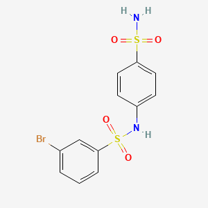 3-bromo-N-(4-sulfamoylphenyl)benzenesulfonamide