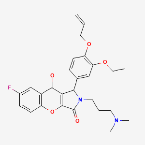 2-[3-(Dimethylamino)propyl]-1-[3-ethoxy-4-(prop-2-en-1-yloxy)phenyl]-7-fluoro-1,2-dihydrochromeno[2,3-c]pyrrole-3,9-dione