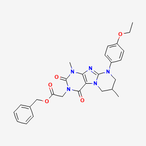 benzyl 2-[9-(4-ethoxyphenyl)-1,7-dimethyl-2,4-dioxo-7,8-dihydro-6H-purino[7,8-a]pyrimidin-3-yl]acetate