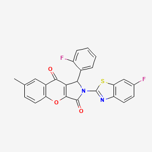 2-(6-Fluoro-1,3-benzothiazol-2-yl)-1-(2-fluorophenyl)-7-methyl-1,2-dihydrochromeno[2,3-c]pyrrole-3,9-dione