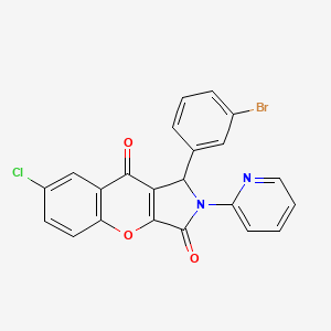 1-(3-Bromophenyl)-7-chloro-2-(pyridin-2-yl)-1,2-dihydrochromeno[2,3-c]pyrrole-3,9-dione