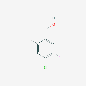 molecular formula C8H8ClIO B1409153 (4-氯-5-碘-2-甲基苯基)甲醇 CAS No. 1807510-09-3