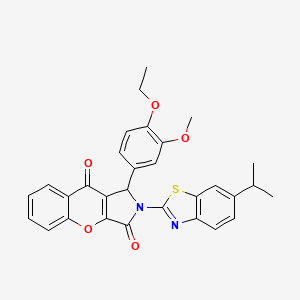 1-(4-Ethoxy-3-methoxyphenyl)-2-[6-(propan-2-yl)-1,3-benzothiazol-2-yl]-1,2-dihydrochromeno[2,3-c]pyrrole-3,9-dione