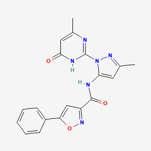 N-(3-methyl-1-(4-methyl-6-oxo-1,6-dihydropyrimidin-2-yl)-1H-pyrazol-5-yl)-5-phenylisoxazole-3-carboxamide