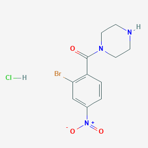 1-[(2-Bromo-4-nitrophenyl)carbonyl]piperazine hydrochloride