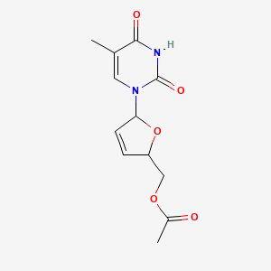 [(2S,5R)-5-(5-methyl-2,4-dioxo-1,2,3,4-tetrahydropyrimidin-1-yl)-2,5-dihydrofuran-2-yl]methyl acetate