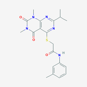 2-((2-isopropyl-6,8-dimethyl-5,7-dioxo-5,6,7,8-tetrahydropyrimido[4,5-d]pyrimidin-4-yl)thio)-N-(m-tolyl)acetamide