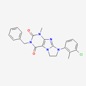 3-benzyl-8-(3-chloro-2-methylphenyl)-1-methyl-7,8-dihydro-1H-imidazo[2,1-f]purine-2,4(3H,6H)-dione