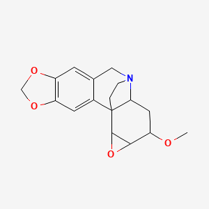 2H,5H-4,10b-Ethano(1,3)dioxolo(4,5-j)oxireno(a)phenanthridine,1a,3,3a, 10c-tetrahydro-2-methoxy-, (1aS,2R,3aR,4S,10bS,10cR)-