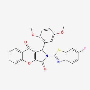 1-(2,5-Dimethoxyphenyl)-2-(6-fluoro-1,3-benzothiazol-2-yl)-1,2-dihydrochromeno[2,3-c]pyrrole-3,9-dione