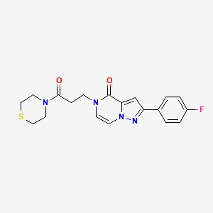 2-(4-fluorophenyl)-5-[3-oxo-3-(thiomorpholin-4-yl)propyl]pyrazolo[1,5-a]pyrazin-4(5H)-one