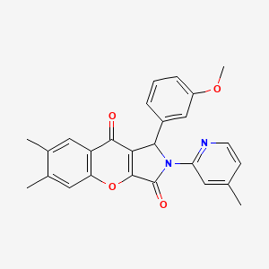 1-(3-Methoxyphenyl)-6,7-dimethyl-2-(4-methylpyridin-2-yl)-1,2-dihydrochromeno[2,3-c]pyrrole-3,9-dione