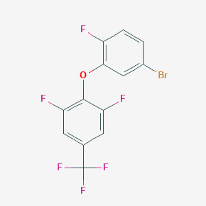 molecular formula C13H5BrF6O B14091641 2-(5-Bromo-2-fluoro-phenoxy)-1,3-difluoro-5-(trifluoromethyl)benzene 