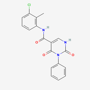 N-(3-chloro-2-methylphenyl)-2,4-dioxo-3-phenyl-1,2,3,4-tetrahydropyrimidine-5-carboxamide