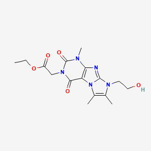 ethyl [8-(2-hydroxyethyl)-1,6,7-trimethyl-2,4-dioxo-1,2,4,8-tetrahydro-3H-imidazo[2,1-f]purin-3-yl]acetate