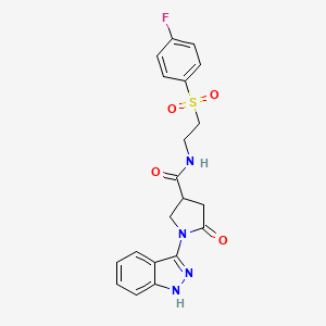 N-{2-[(4-fluorophenyl)sulfonyl]ethyl}-1-(2H-indazol-3-yl)-5-oxopyrrolidine-3-carboxamide