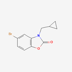 molecular formula C11H10BrNO2 B1409176 5-溴-3-(环丙基甲基)-1,3-苯并恶唑-2(3H)-酮 CAS No. 1802149-42-3