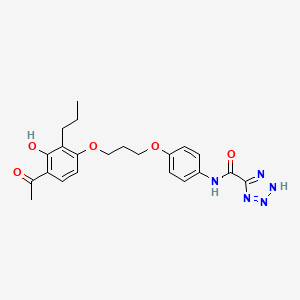 N-[4-[3-(4-acetyl-3-hydroxy-2-propylphenoxy)propoxy]phenyl]-2H-tetrazole-5-carboxamide