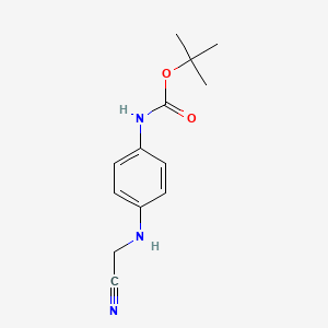 molecular formula C13H17N3O2 B1409178 [4-(氰甲基氨基)苯基]氨基甲酸叔丁酯 CAS No. 1402559-25-4