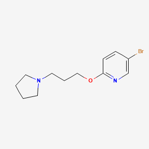 molecular formula C12H17BrN2O B1409179 5-溴-2-(3-吡咯烷-1-基-丙氧基)-吡啶 CAS No. 1821429-76-8
