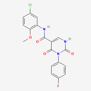 N-(5-chloro-2-methoxyphenyl)-3-(4-fluorophenyl)-2,4-dioxo-1,2,3,4-tetrahydropyrimidine-5-carboxamide