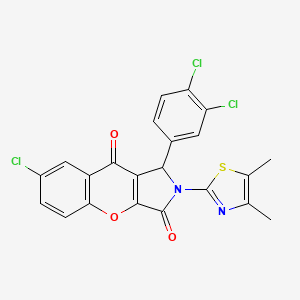 7-Chloro-1-(3,4-dichlorophenyl)-2-(4,5-dimethyl-1,3-thiazol-2-yl)-1,2-dihydrochromeno[2,3-c]pyrrole-3,9-dione