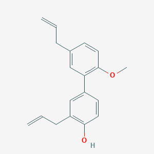 molecular formula C19H20O2 B14091838 [1,1'-Biphenyl]-4-ol, 2'-methoxy-3,5'-di-2-propenyl- CAS No. 68592-19-8