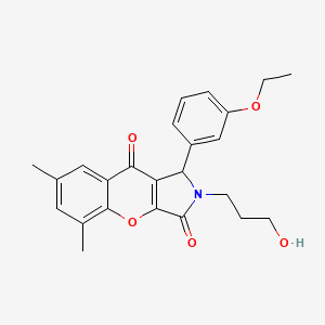 1-(3-Ethoxyphenyl)-2-(3-hydroxypropyl)-5,7-dimethyl-1,2-dihydrochromeno[2,3-c]pyrrole-3,9-dione