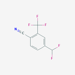 molecular formula C9H4F5N B1409186 4-二氟甲基-2-(三氟甲基)苯甲腈 CAS No. 1807192-90-0