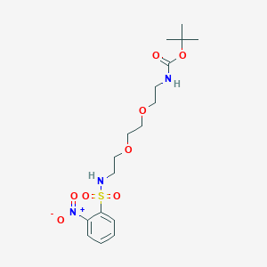 molecular formula C17H27N3O8S B1409189 叔丁基（2-(2-(2-(2-硝基苯磺酰胺)乙氧基)乙氧基)乙基)氨基甲酸酯 CAS No. 943601-78-3