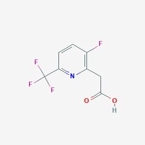 molecular formula C8H5F4NO2 B1409192 3-Fluoro-6-(trifluoromethyl)pyridine-2-acetic acid CAS No. 1214386-87-4
